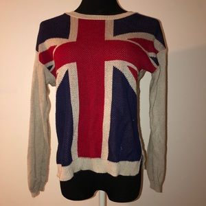 England flag print sweater